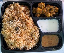 Mushroom biryani - meal box