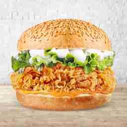 Thai chilly glazed fried chicken burger