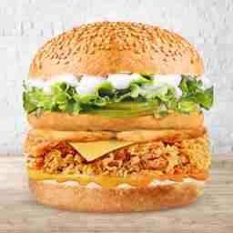Double chicken bonanza burger