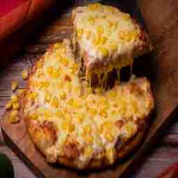 Pizza the american sweet corn delight,