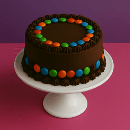 Chocolate gems cake eggless