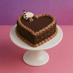 Death by chocolate heart cake eggless