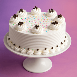 Vanilla choco chip cake eggless