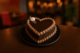 Death by chocolate heart cake eggless