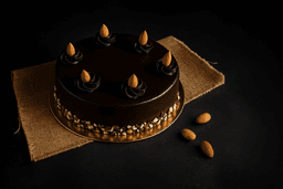 Chocolate almond cake eggless
