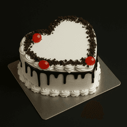 Black forest heart cake eggless