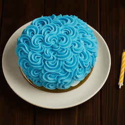 Blueberry rose cake eggless