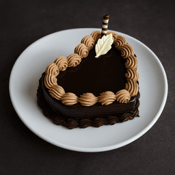 Chocolate heart cake eggless