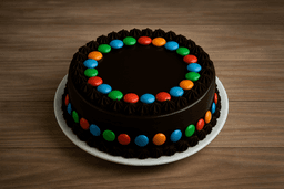 Chocolate gems cake eggless