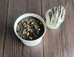 Brownie sundae
