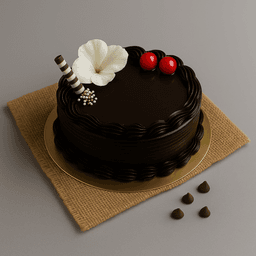 Chocolate truffle cake eggless
