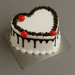 Black forest heart cake eggless