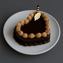 Chocolate heart cake eggless