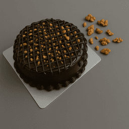 Walnut brownie chocolate cake eggless