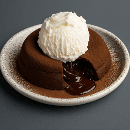 Choco lava with ice cream