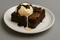 Brownie with ice cream