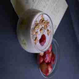 Strawberry chia protein shake