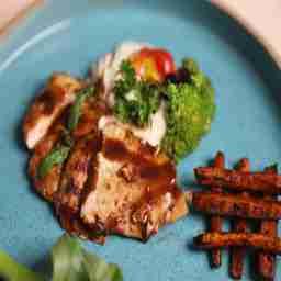 Pan seared chicken breast with balsamic sauce