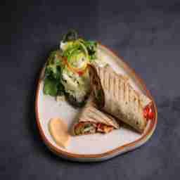 Keto peri peri tofu wrap