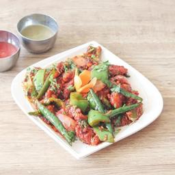 Baby corn chilli - gravy