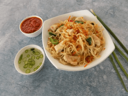Burnt garlic egg noodles