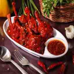 Chicken stick with schezwan sauce-starter
