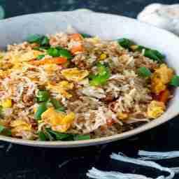 Butter garlic egg fried rice