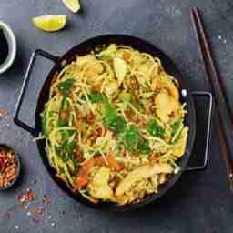 Burnt garlic chicken noodles