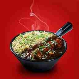 Chicken manchurian + veg fried rice