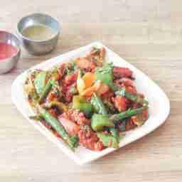 Chilli baby corn gravy