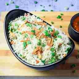 Veg burnt garlic fried rice