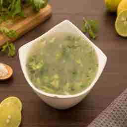 Chicken lemon coriander thick soup