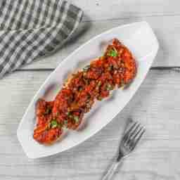 Veg manchurian tossed momo
