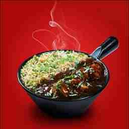 Chicken manchurian. + veg fried rice