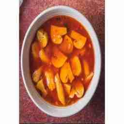 Hot garlic baby corn- gravy