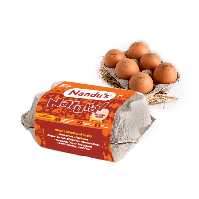 Farm Fresh Brown Eggs Pack of 6