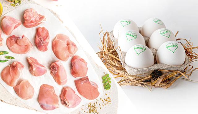 Chicken Curry Cut Without skin + White Eggs Pack of 6