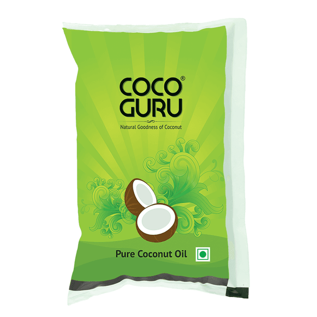 Cocoguru High Grade Coconut Cooking Oil - Pouch 1 Litre