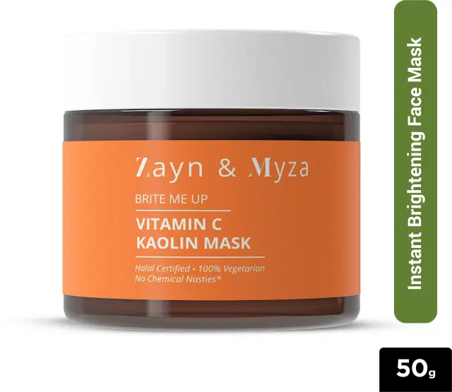ZM Zayn & Myza Vitamin C Kaolin Cream Face Mask - For Glowing, Hydrated & Nourished Skin I No Chemical Nasties, For All Skin Types, 50 g