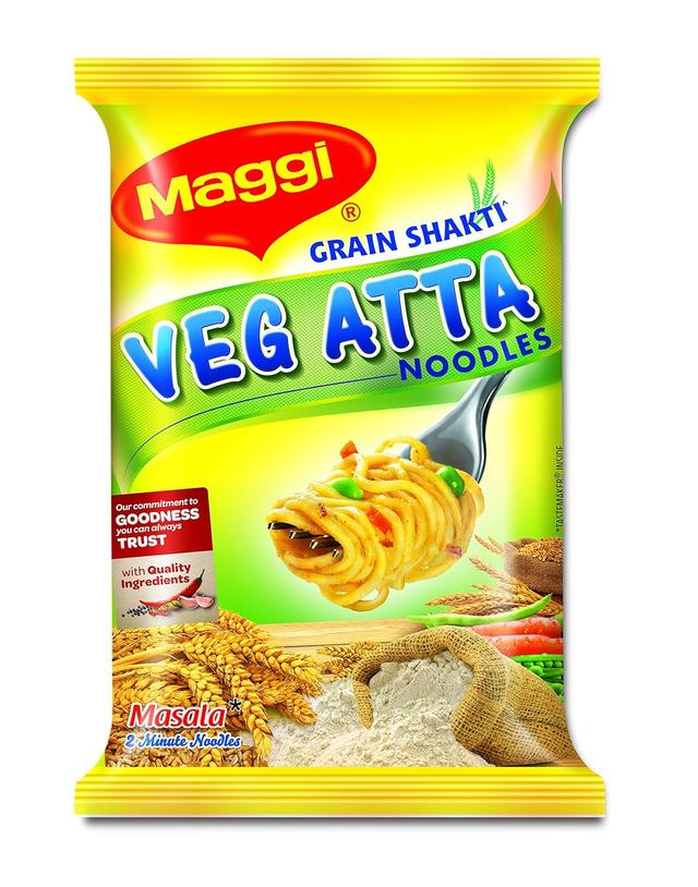 Maggi Atta Noodles, Vegetable Masala, Pouch, 80G