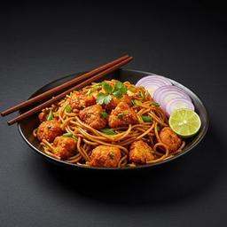 Egg Noodles With Gobi Manchurian