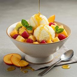 Fruit Salad Honey Ice Cream