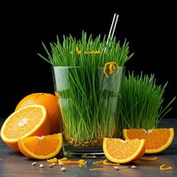 Wheatgrass with Orange