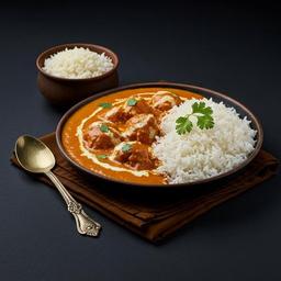 Ghee Rice with Butter Chicken Masala