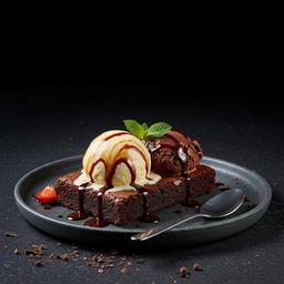 Sizzling Brownie With Ice Cream