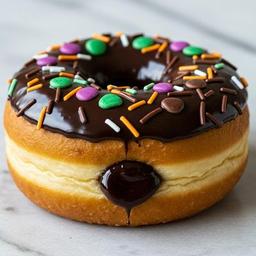 Double Dark Filled Donut