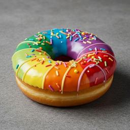 Seven Colour Rainbow Donut