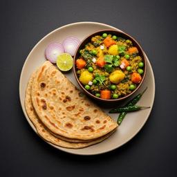 Plane Paratha Sabji