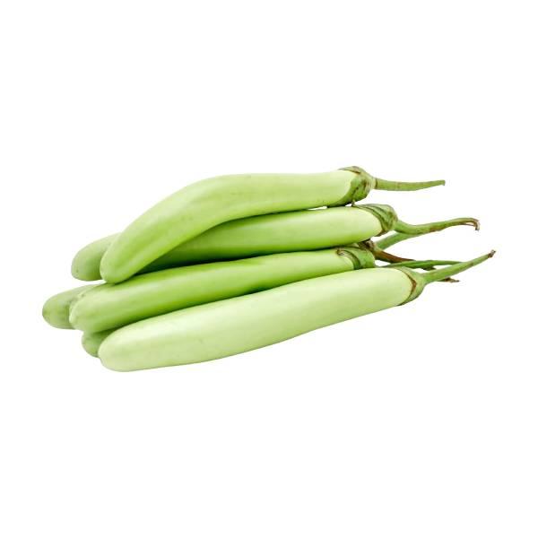Agrify Fresh Brinjal - Long Green 500 Gms