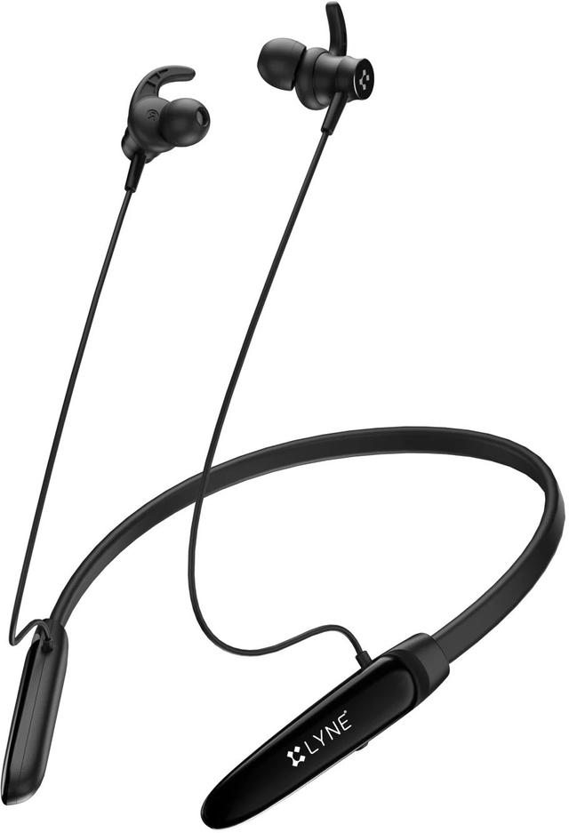 LYNE Rover 9 Pro 40 Hours Music Time Bluetooth Gaming  (Black, In The Ear)